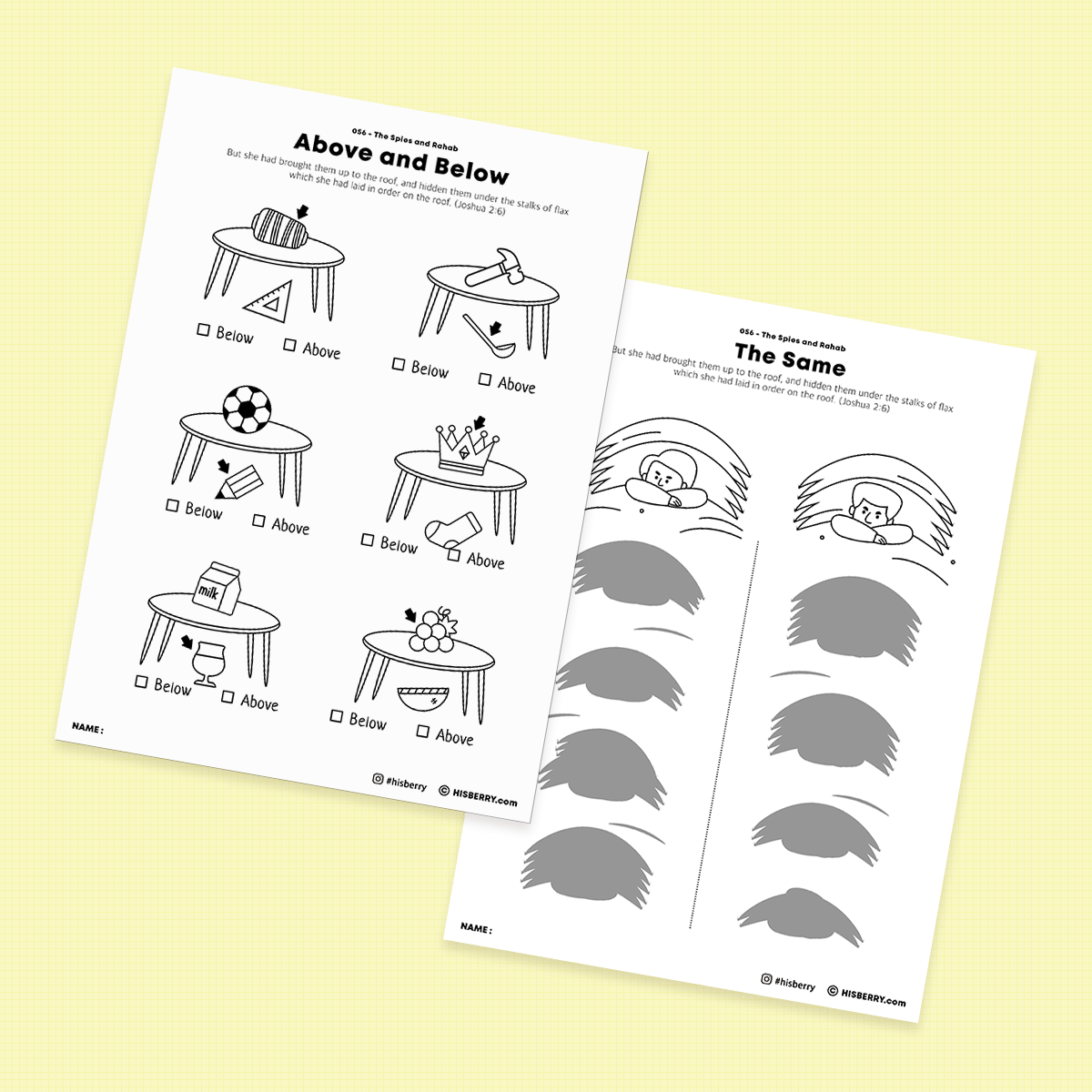 The-Spies-and-Rahab-Bible -Activity-Printables-worksheet