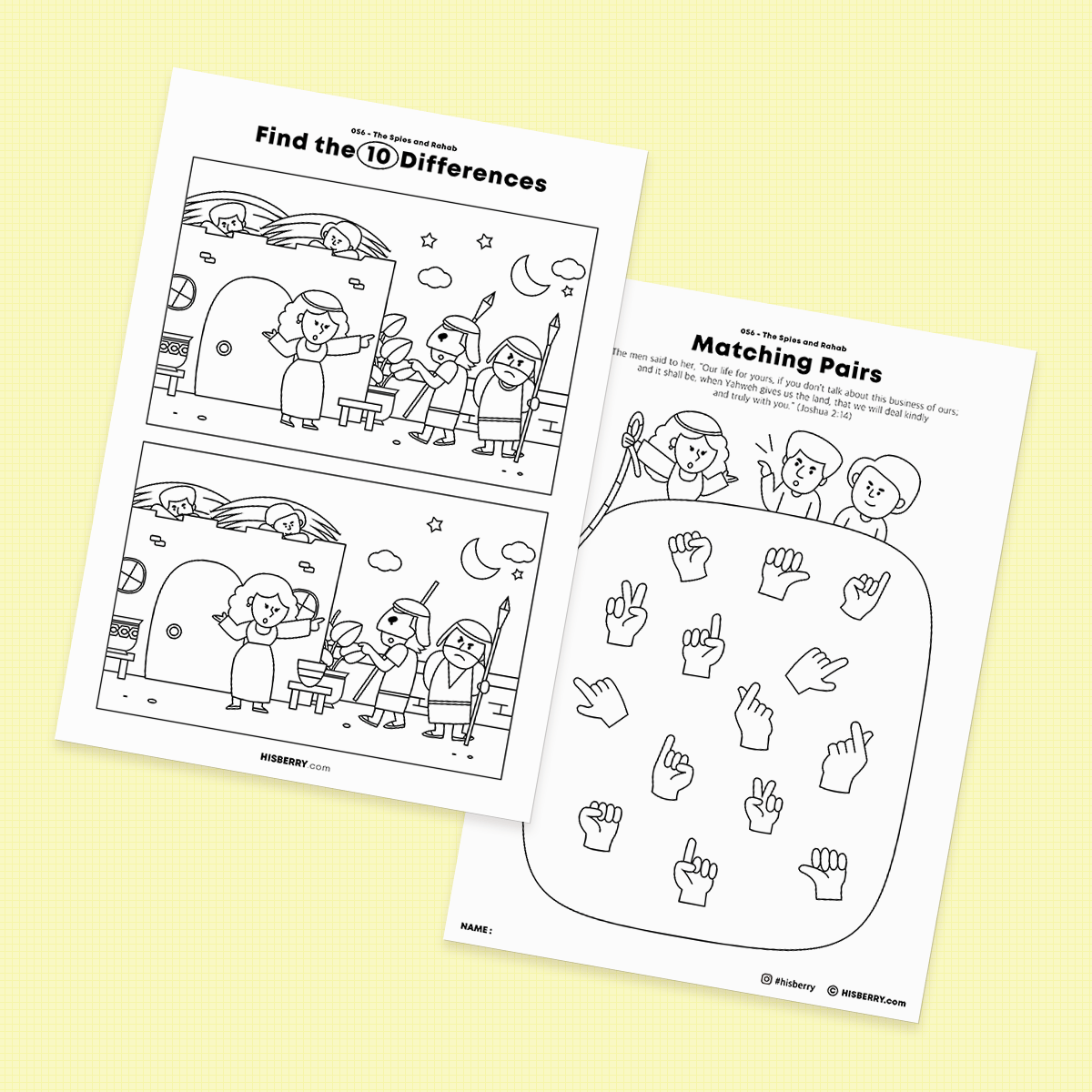 The-Spies-and-Rahab-Bible -Activity-Printables-worksheet