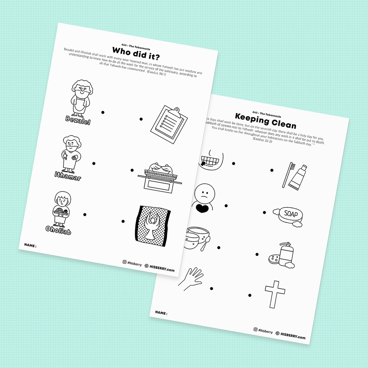 The Tabernacle - Activity Worksheets