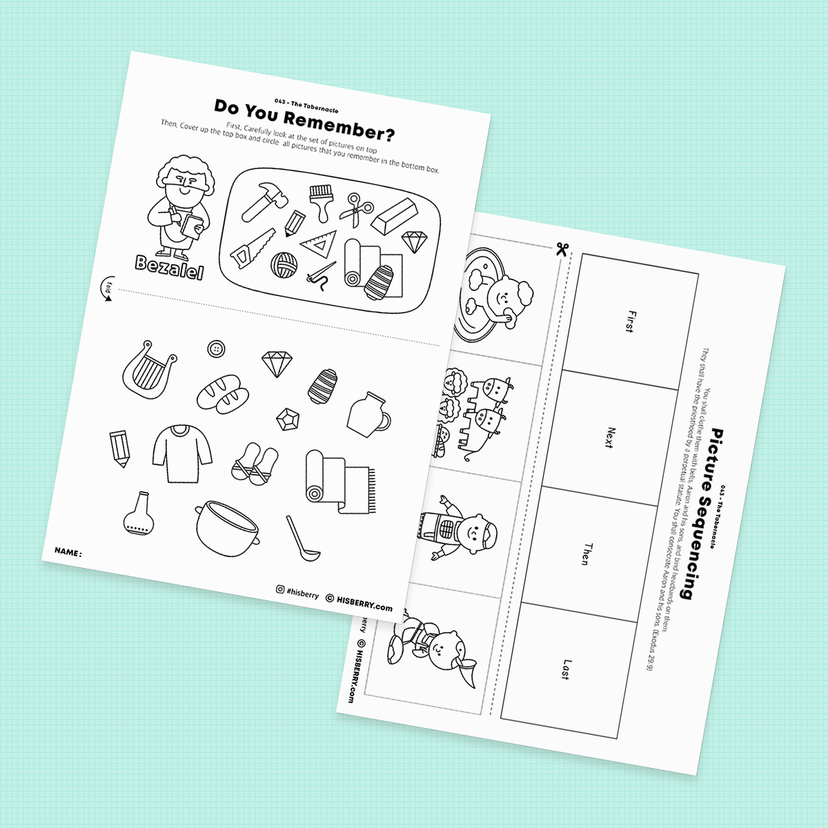 The Tabernacle - Activity Worksheets