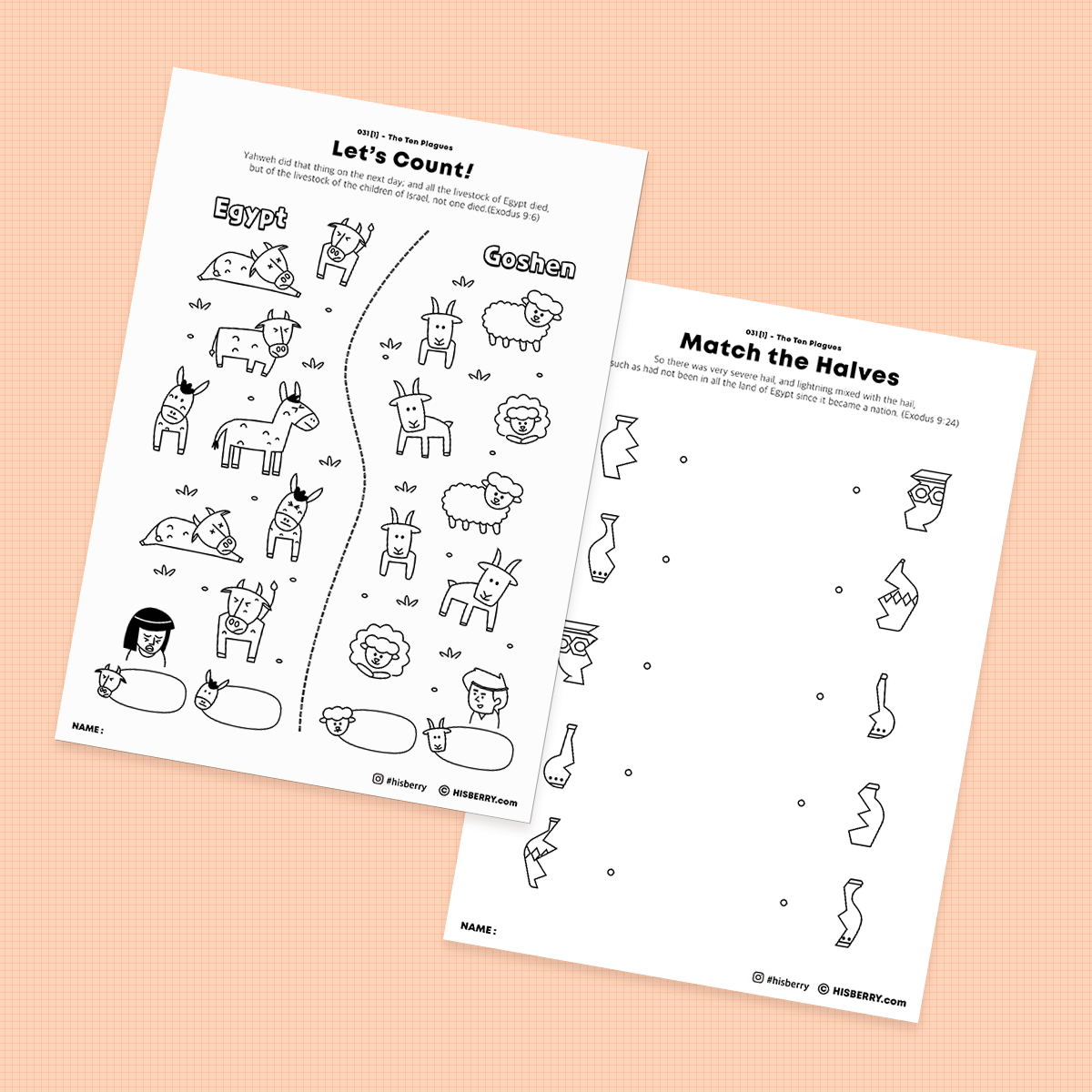 The Ten Plagues - Activity Worksheets