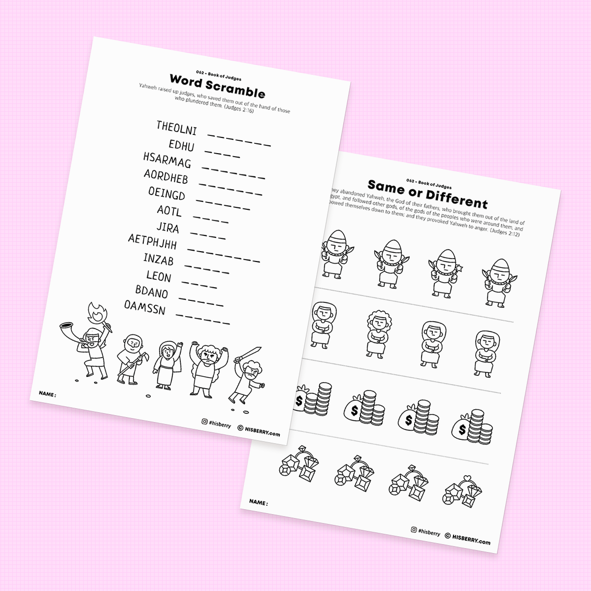 The-Book-of-judges-Bible-Activity-Printables-worksheet