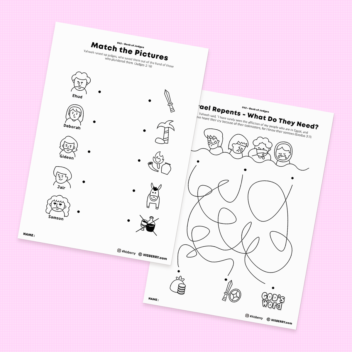 The-Book-of-judges-Bible-Activity-Printables-worksheet