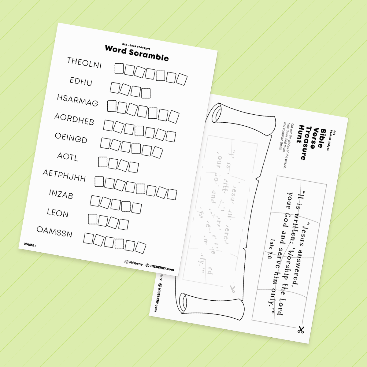 The-Book-of-judges--bible-verse-lesson-Game-sheet-for-kid