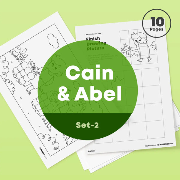 Cain and Abel-Bible Drawing Coloring Pages for Kids Lesson - HISBERRY
