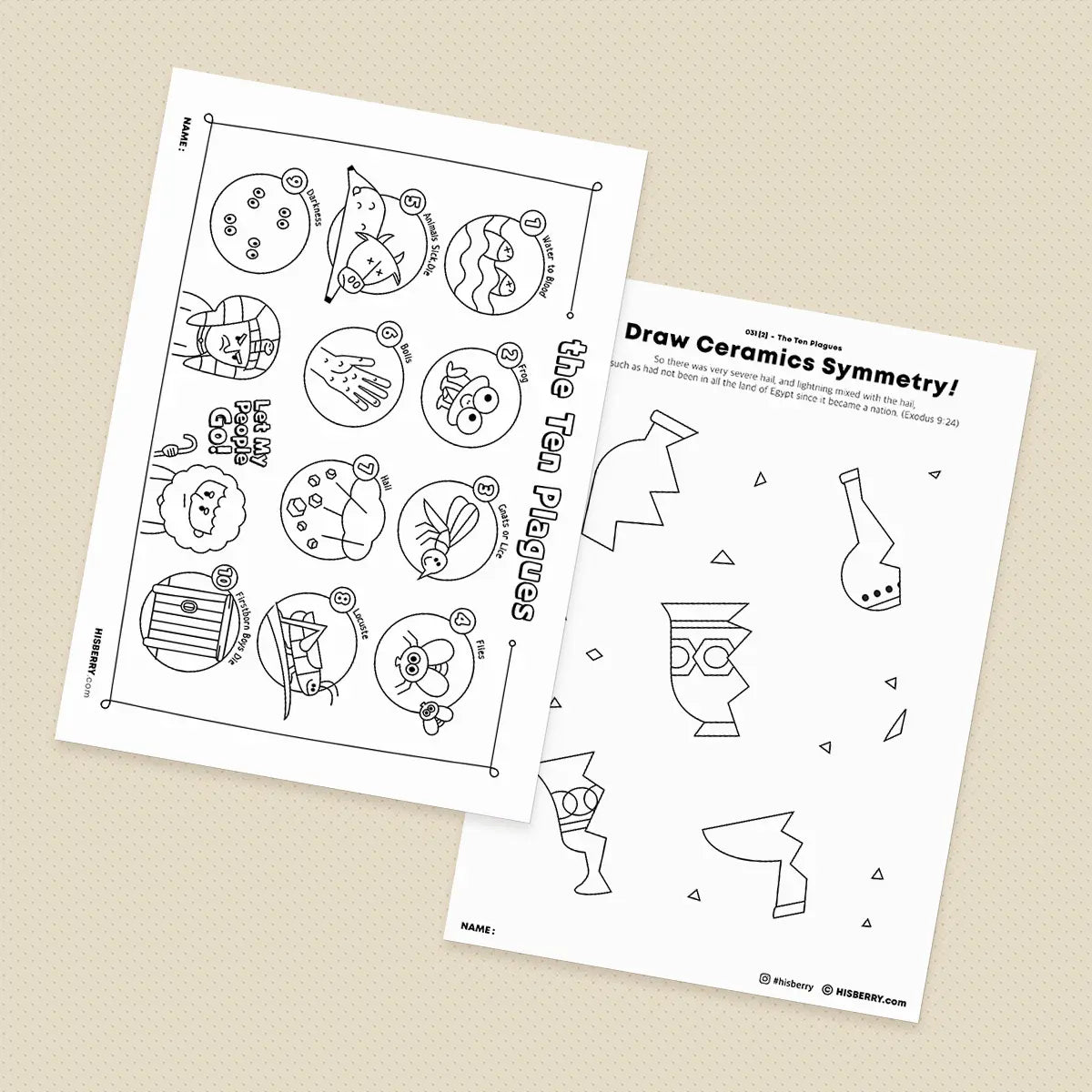 printable 10 plagues coloring pages