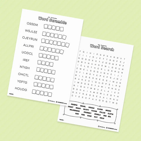 The Exodus-Bible Verse Activity Worksheets Lesson For Kids - HISBERRY