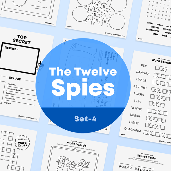 Free Printable Bible Homework Twelve Spies Test Worksheet