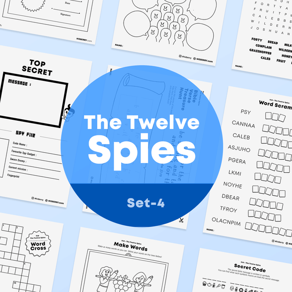 The Twelve Spies Bible Verse Activity Worksheet Bible For Kids HISBERRY