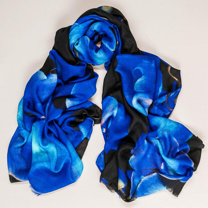 Pre Order - The Orchid Trilogy - Blue Orchid Cashmere and Silk Wrap