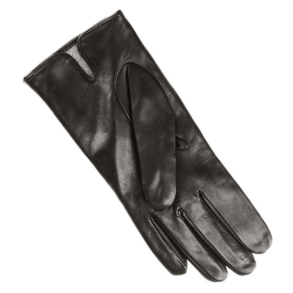 Womens Black & Brown Woven Leather Gloves | Cashmere Lined – Black.co.uk