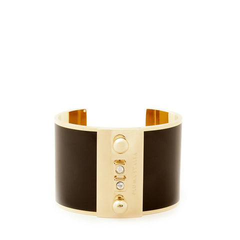 Black Enamel and Rose Gold Cuff