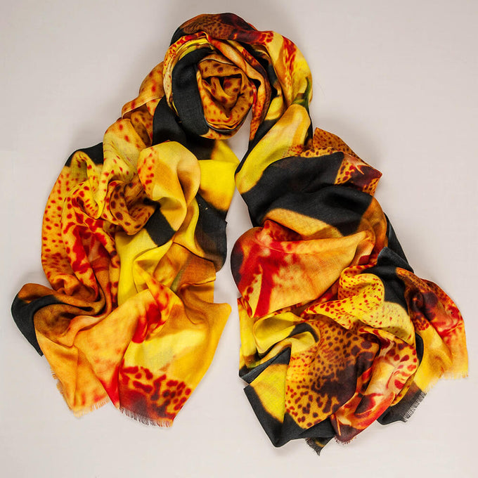 Pre Order - The Orchid Trilogy - Yellow Orchid Cashmere and Silk Wrap