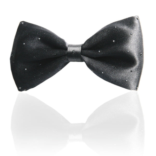 Black Swarovski Crystal Studded Bow Tie