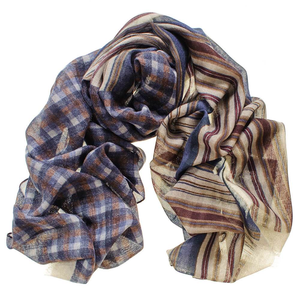 brown check scarf