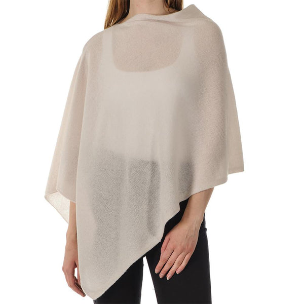 Beige Cashmere Poncho – Black.co.uk