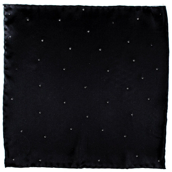 Black Swarovski Crystal Pocket Square