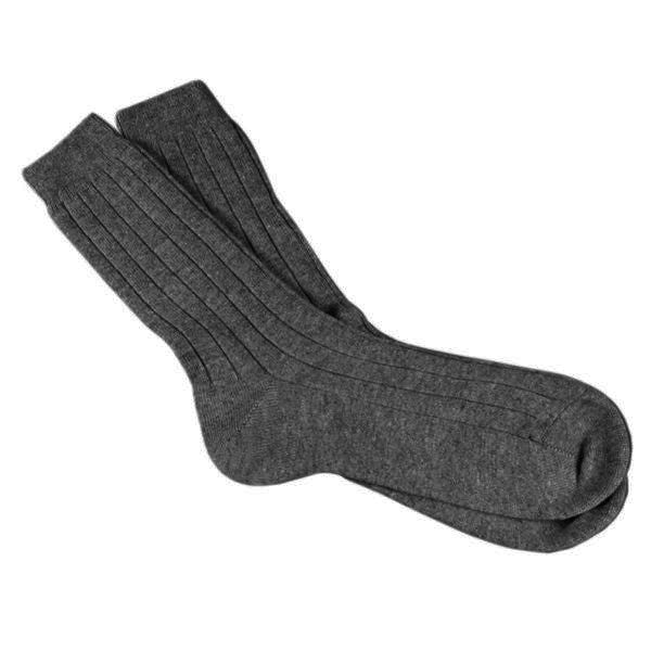 Men's Charcoal Grey Cashmere Socks Black.co.uk