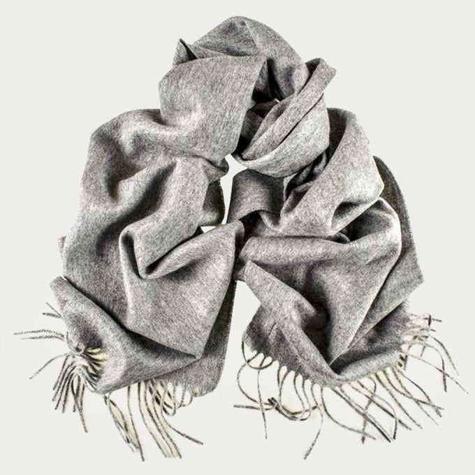 Grey Cashmere Scarf