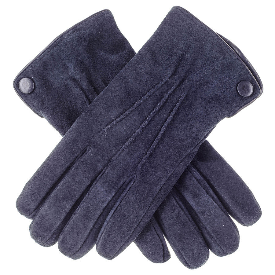 blue leather mens gloves