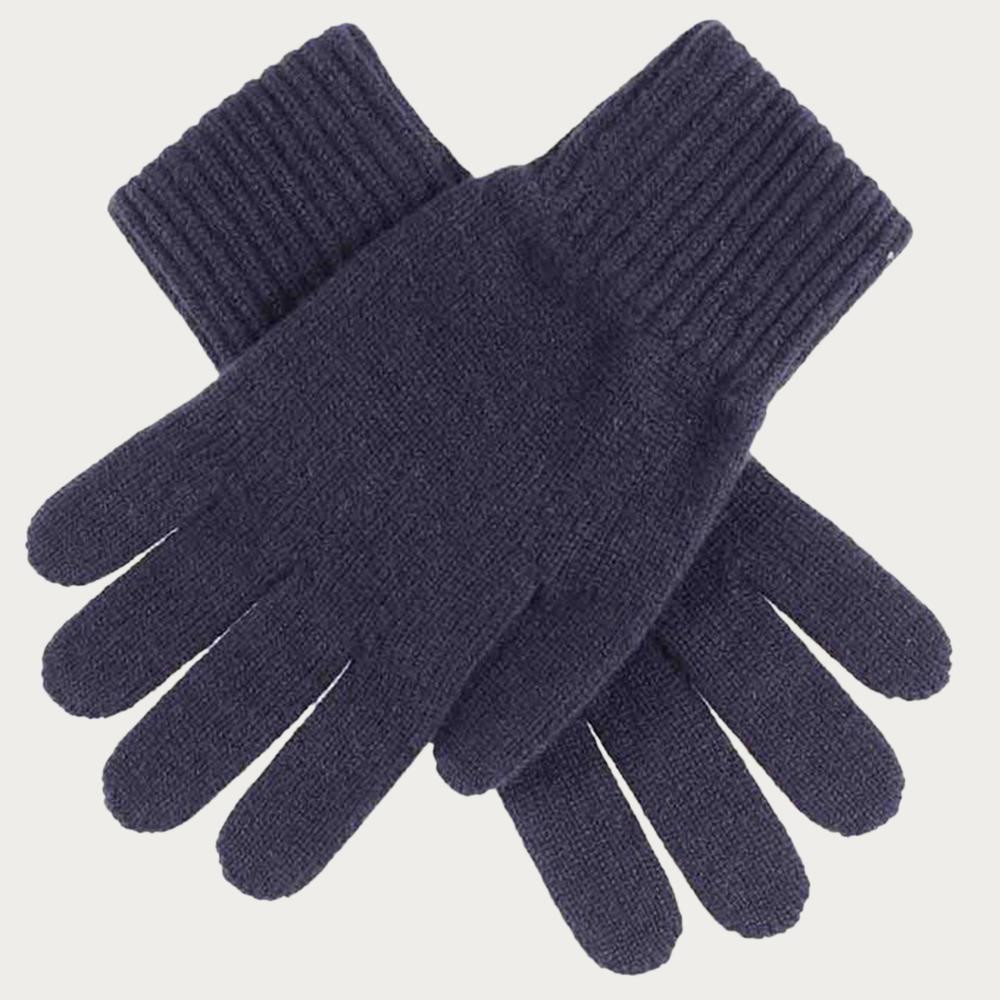 blue cashmere gloves