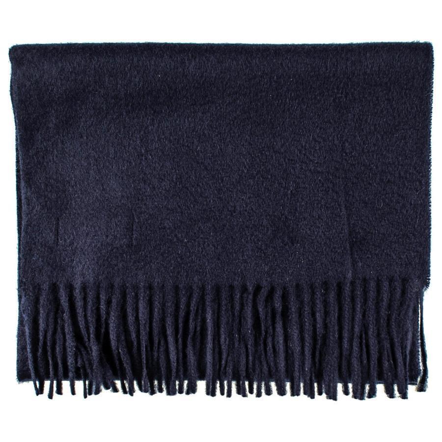 Men's Navy Blue Cashmere Scarf – Black.co.uk