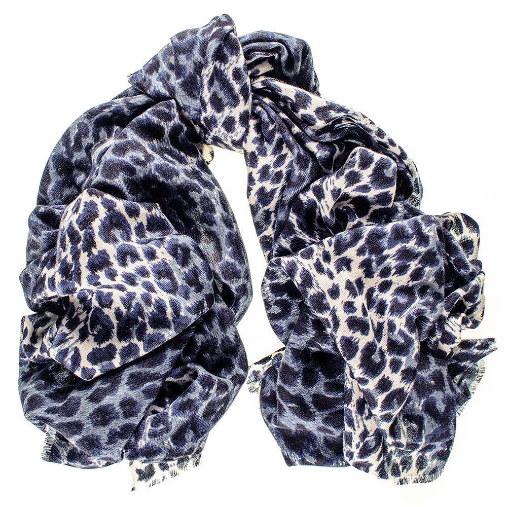 animal print silk scarf