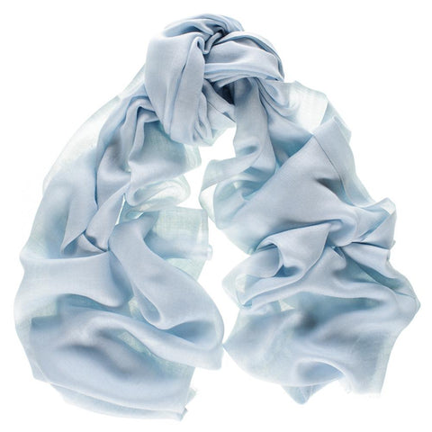 Pastel Blue Cashmere & Silk Scarf