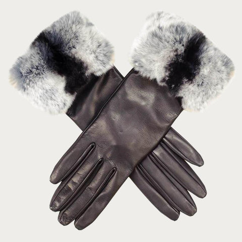 Leather gloves Louis Vuitton Black size L International in Leather