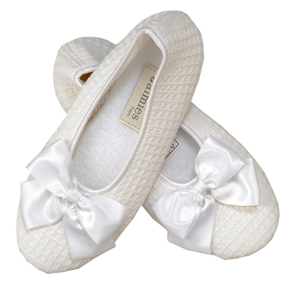 white ballerina slippers