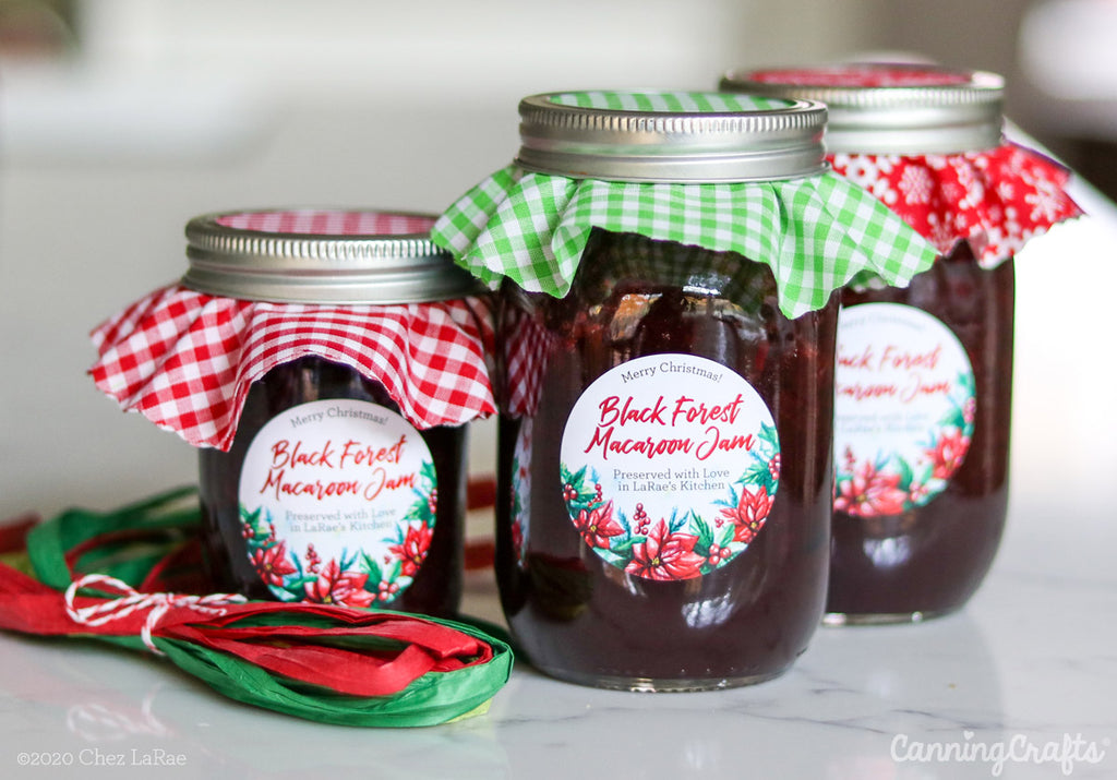 Black Forest Macaroon Christmas Jam Canning Recipe | CanningCrafts.com