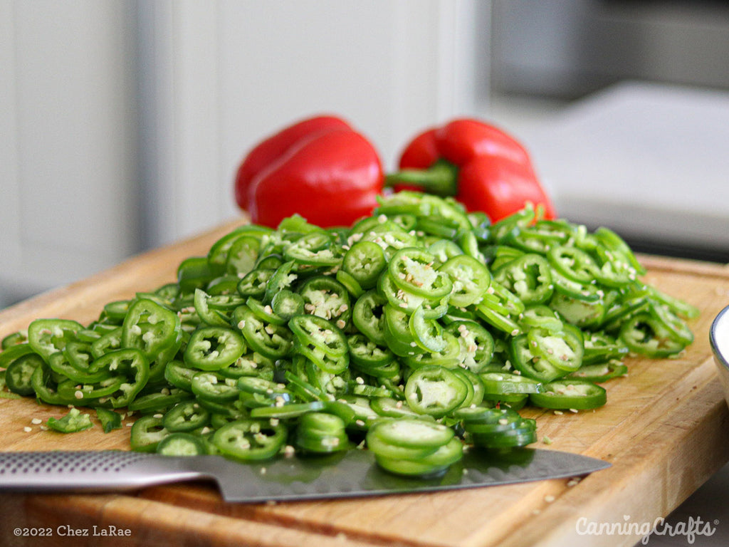 Diced Peppers for Candied Jalapeños Canning Recipe | CanningCrafts.com