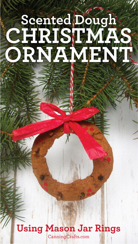 Scented Mason Jar Ring Christmas Ornament Tutorial | CanningCrafts.com