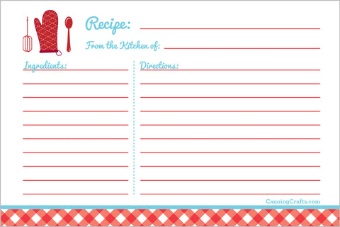 Free Printable canning inventory chart, recipe cards, & holiday items –  CanningCrafts