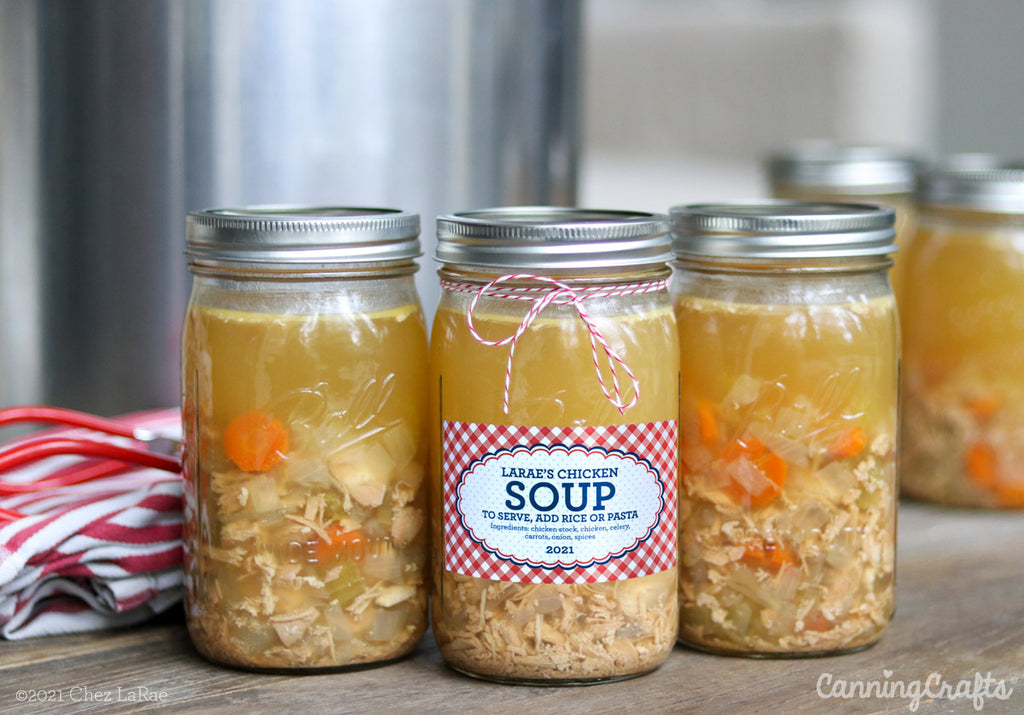 Chicken Soup Pressure Canning Recipe for quart jars | CanningCrafts.com