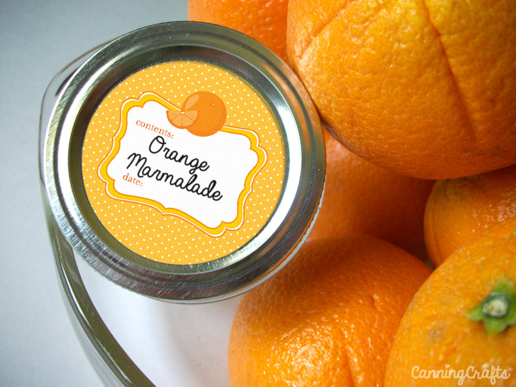 Cute Orange Marmalade Canning Label | CanningCrafts.com