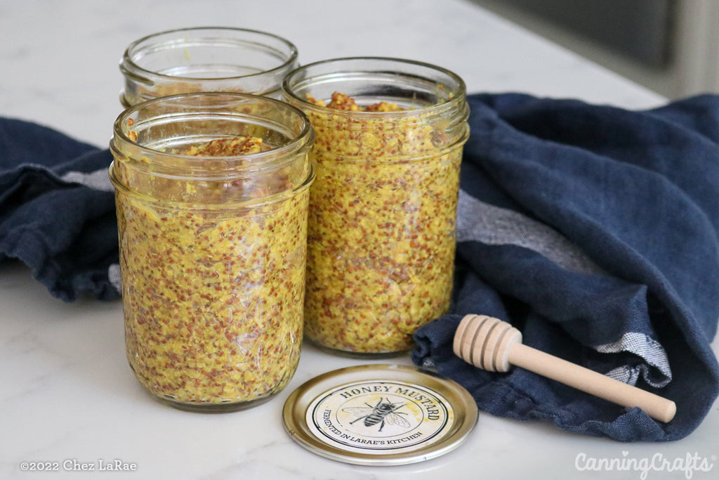 Fermented Honey Mustard in Filled Mason Jars | CanningCrafts.com