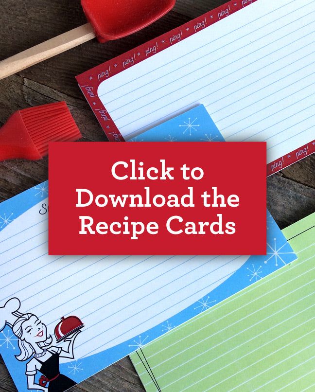 Free Printable Retro Recipe Cards Downloadable PDF | CanningCrafts.com