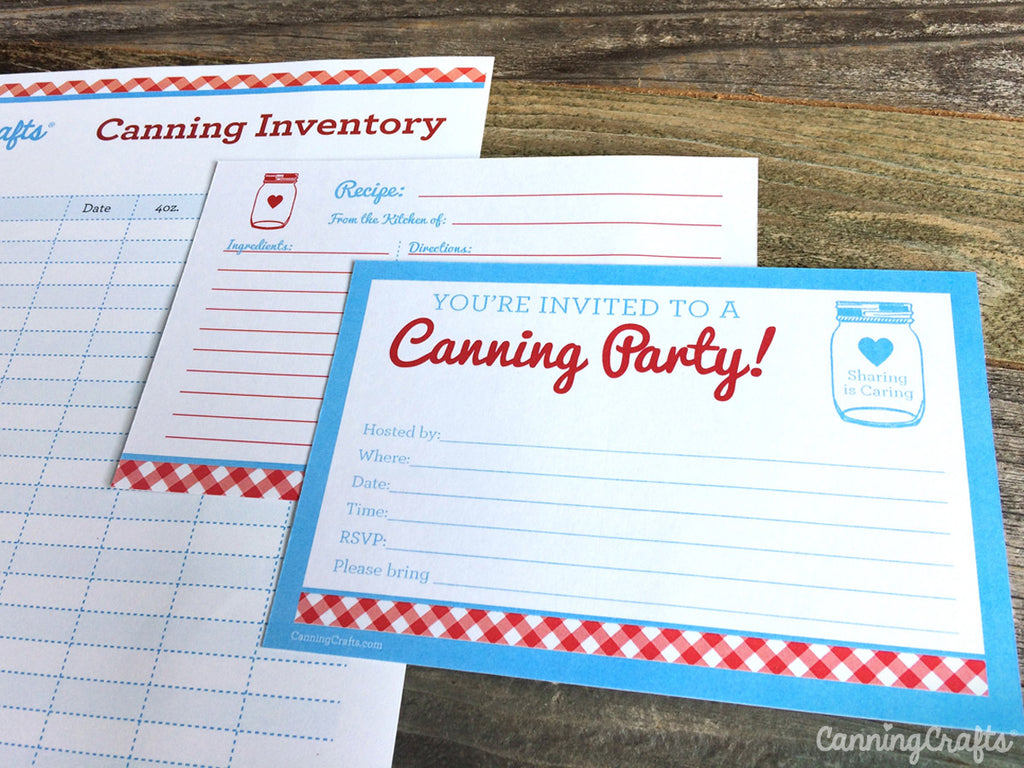 Hosting a Canning Party Printable Invitations | CanningCrafts.com