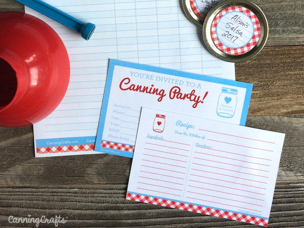 Hosting a Canning Party Printable Recipe Cards | CanningCrafts.com