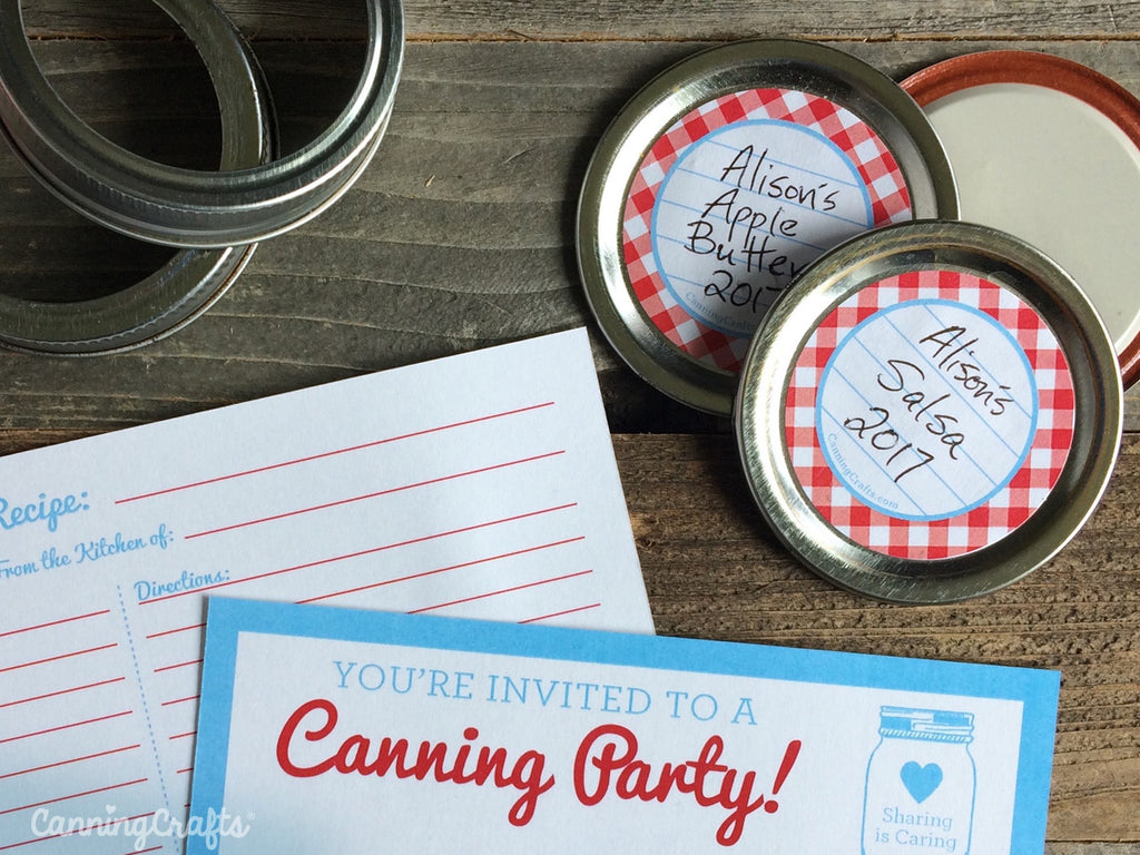 Hosting a Canning Party Printable Mason Jar Labels | CanningCrafts.com