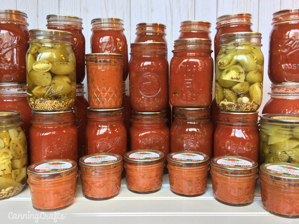 Home Preserved Food in Jars from a Hosting a Canning Party | CanningCrafts.com