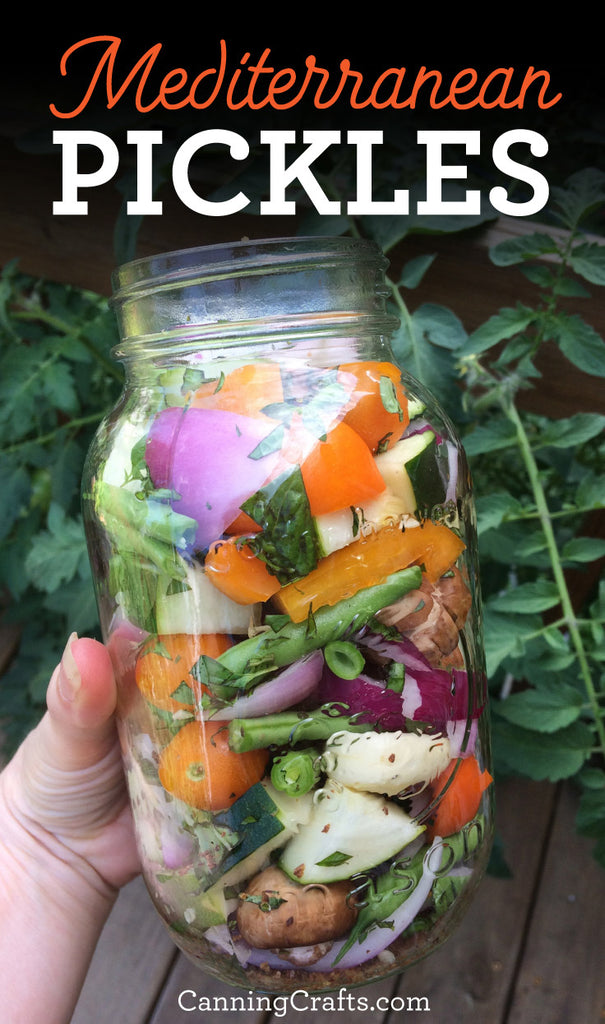 Mediterranean Refrigerator Pickles Recipe | CanningCrafts.com