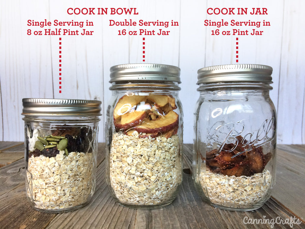 DIY Instant Oatmeal Jars with Dehydrated Fruit Breakfast Recipes