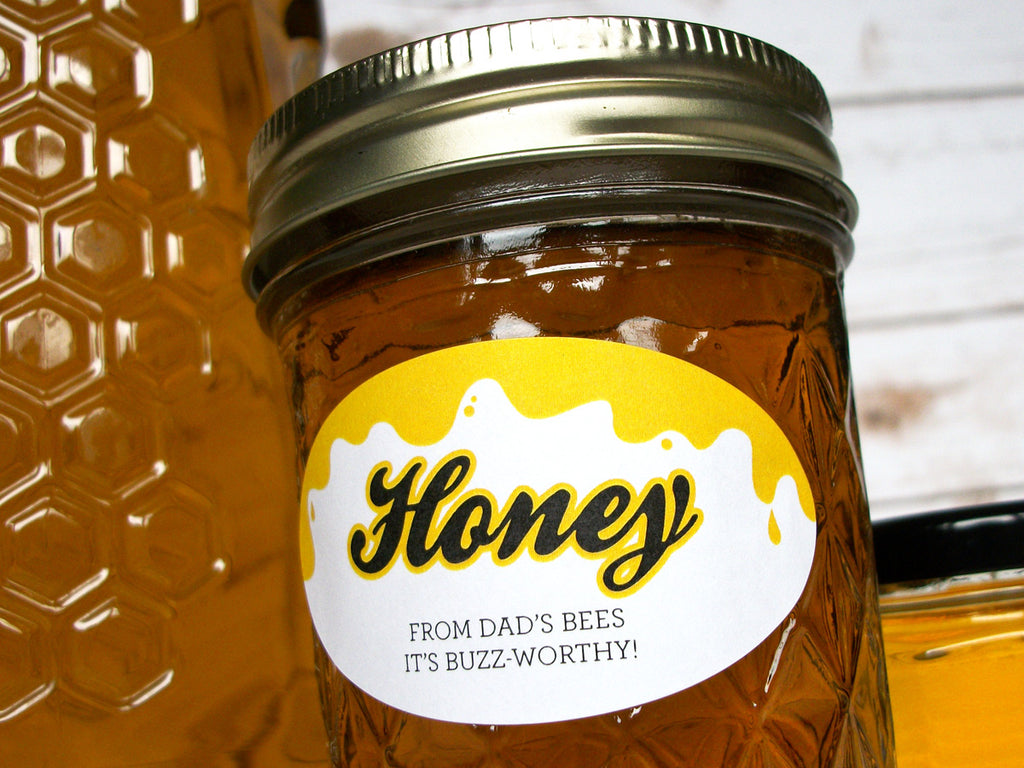 Liquid Gold Oval Custom Honey Labels | CanningCrafts.com