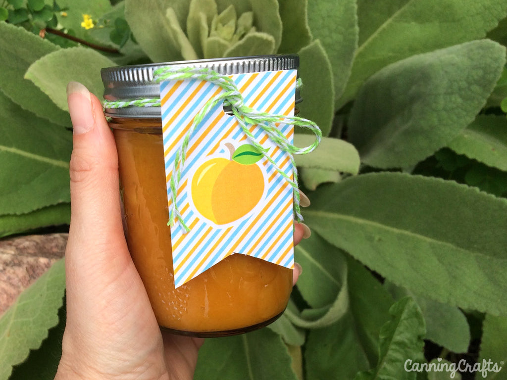 FREE Printable Peach Canning Labels and Hang Tags | CanningCrafts.com