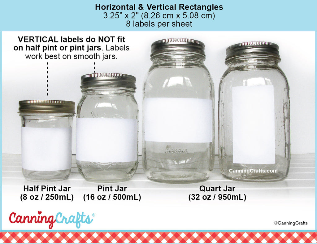8 Oz Mason Jars with Lids, Labels and Measures! 6-Pack Regular Mouth Mason  Jars