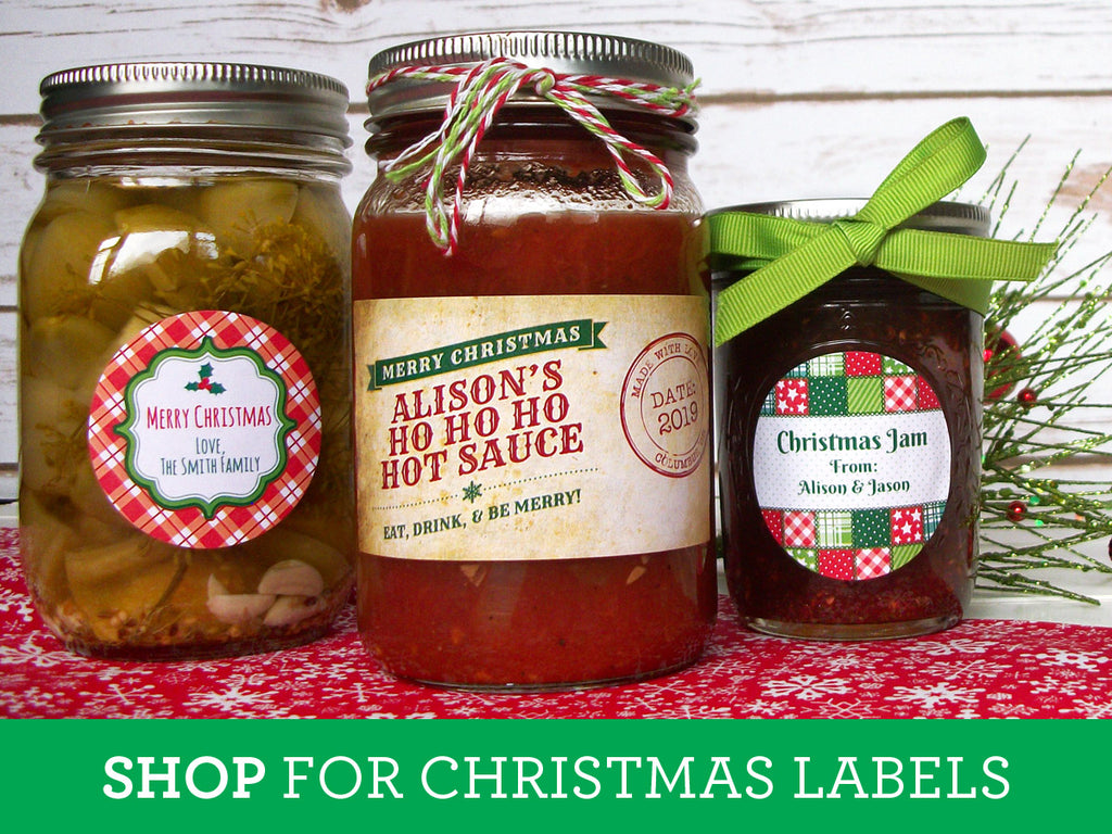Shop for Custom Christmas Canning Labels on CanningCrafts.com