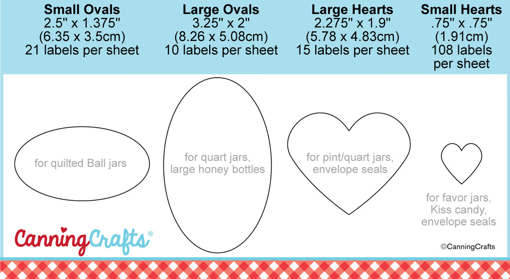 Canning label size charts for regular & wide mouth mason jars –  CanningCrafts