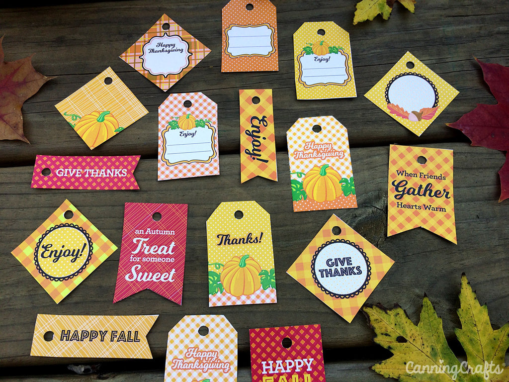 FREE Printable Thanksgiving Fall Gift Tags | CanningCrafts.com